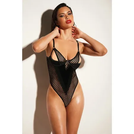 Fishnet and Vinyl Peek-A-Boo Shelf Cup Teddy