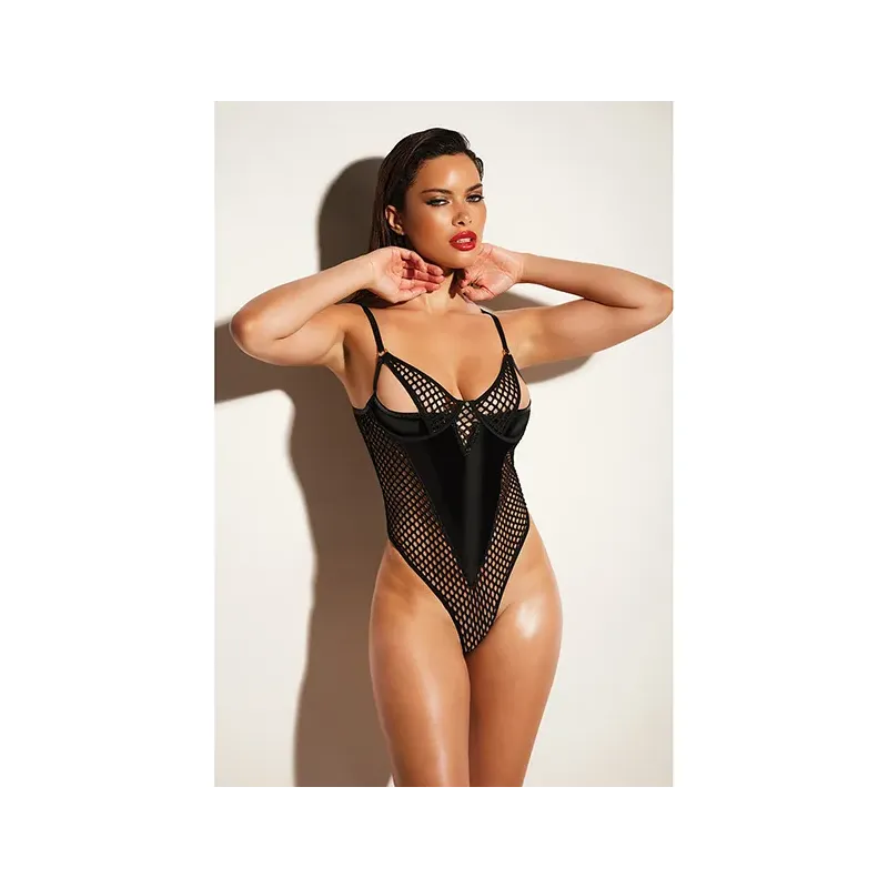Fishnet and Vinyl Peek-A-Boo Shelf Cup Teddy