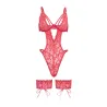 Genesis Lace Underwire Teddy with Garter Stays
