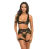 Thalia Mesh and Lace Underwire 3-Piece Set