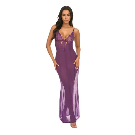 Katana Mesh and Eyelash Lace Gown