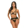 Annika Open Cup Cage Bra Set with Fringe and Tassel Detail