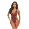 Lina Lace Halter Teddy with Ring Detail