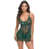 Lace Babydoll with Bow Detail and G-String