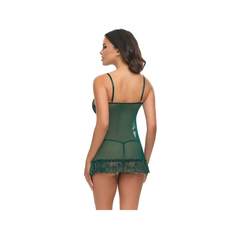 Lace Babydoll with Bow Detail and G-String