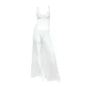 Dot Mesh Underwire Gown with Lace Garter Set