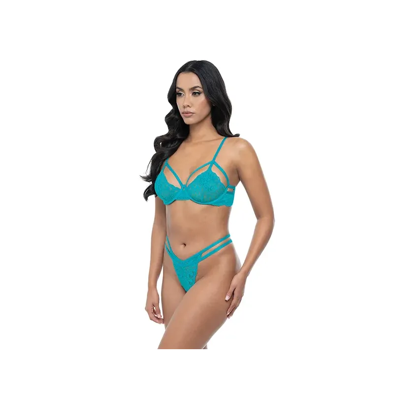 Raya Lace Cage Bra and Panty Set