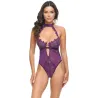 Kennedy Lace and Mesh Teddy with Halter Neckline