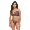 Adela Embroidered Floral Bustier with G-String Set