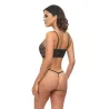 Adela Embroidered Floral Bustier with G-String Set
