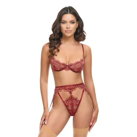 Arielle Lace Unlined Underwire Set with Ring Detail