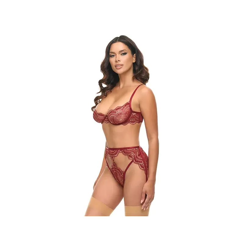 Arielle Lace Unlined Underwire Set with Ring Detail