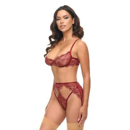 Arielle Lace Unlined Underwire Set with Ring Detail