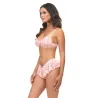 Leyla Lace and Mesh Underwire Bra Set