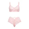 Leyla Lace and Mesh Underwire Bra Set