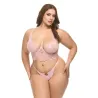 Clarissa Embroidered Mesh Bustier with G-String Set