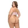 Clarissa Embroidered Mesh Bustier with G-String Set