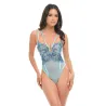 Emilia Floral Embroidered Plunge Teddy