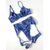 Delphi Lace Two-Piece Set with Attached Garter