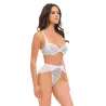 Elena Floral Embroidered Bra and Skirted G-String Set