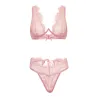 Beatriz Lace Underwire Bra Set with Open Back