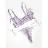 Dahlia Lace Bra and G-String Set with Decorative Ties
