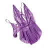 Harmony V-Plunge Lace and Mesh Babydoll with G-String