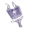 Vanessa Lace and Mesh Bustier with G-String