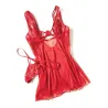 Tiana Sheer Lace Underwire Babydoll with G-String