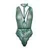 Lucy Lace and Mesh Teddy with Removable Harness