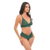 Alessia Soft Cup Lace and Mesh Bra and G-String Set with Ruffle Details