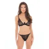 Bra Top and Thong Set in Nylon-Spandex