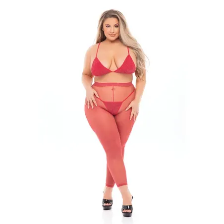 Lurex Bra Top and Leggings Set