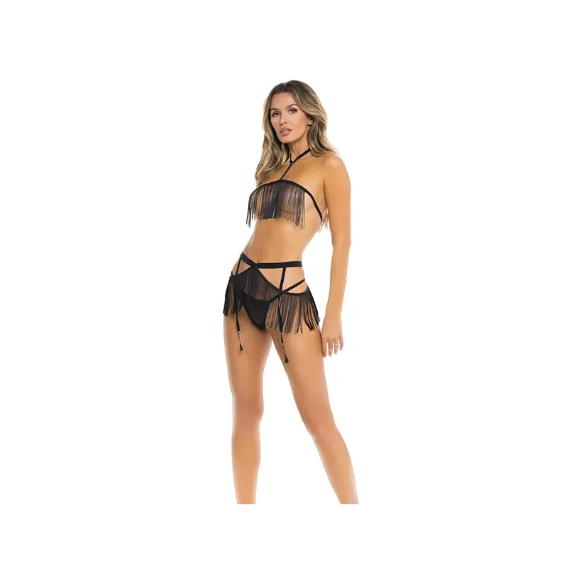 Tassel Bra, Skirt and G-String Set