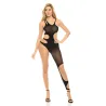 Cut Out Bodystocking in Black