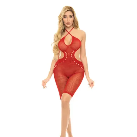 Fill Me In Bodystocking in Red