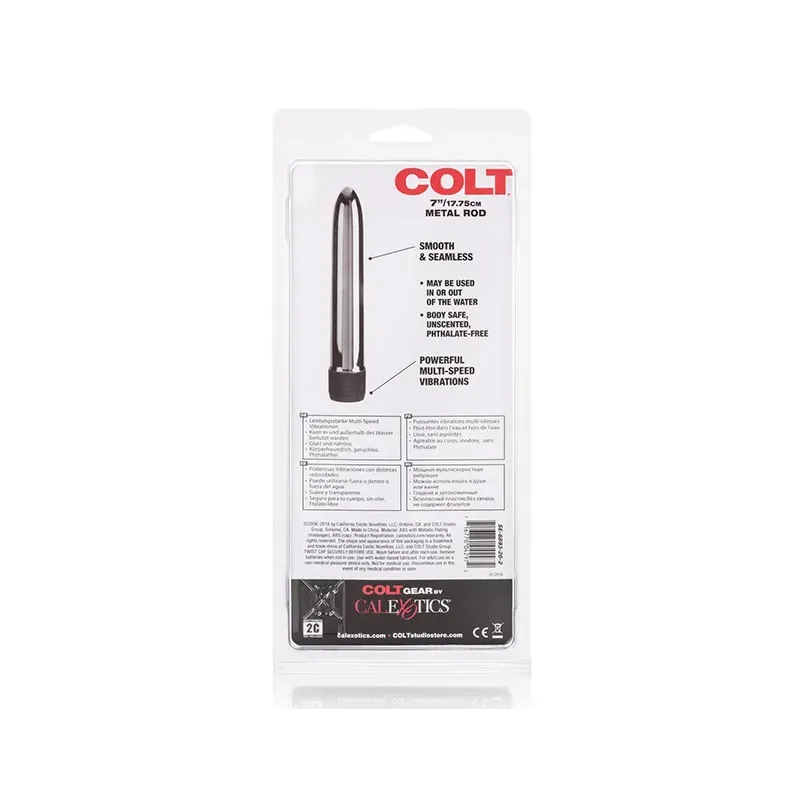 COLT 7 Inch Silver Metal Vibrator