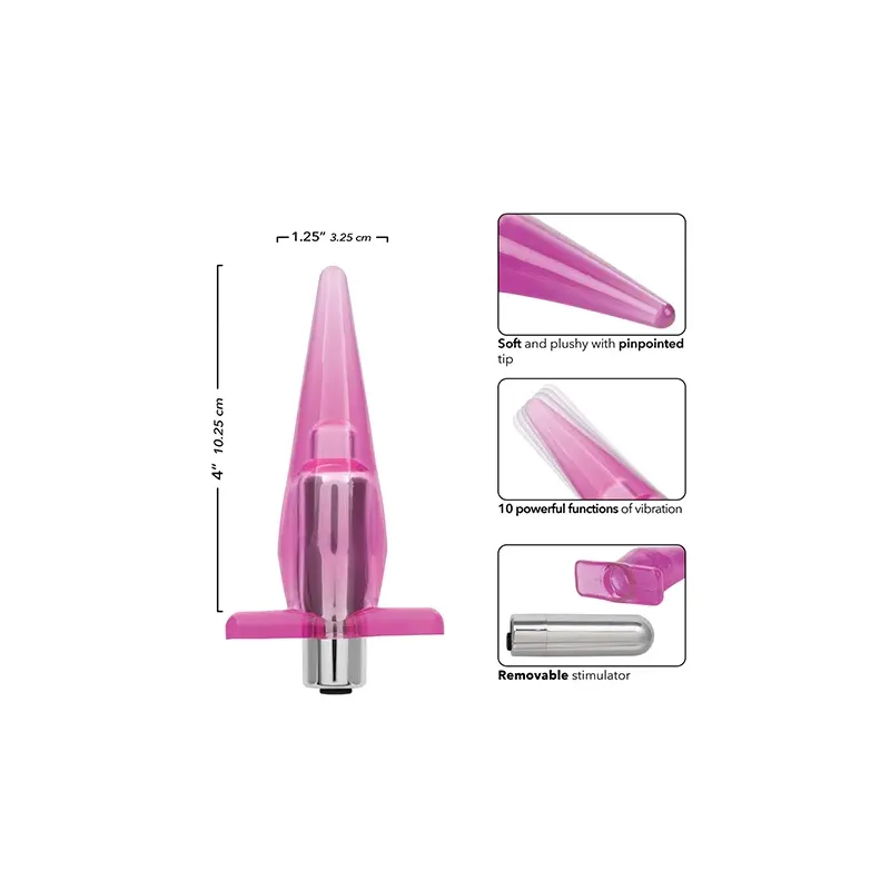 Mini Vibrating Butt Plug with Removable Stimulator