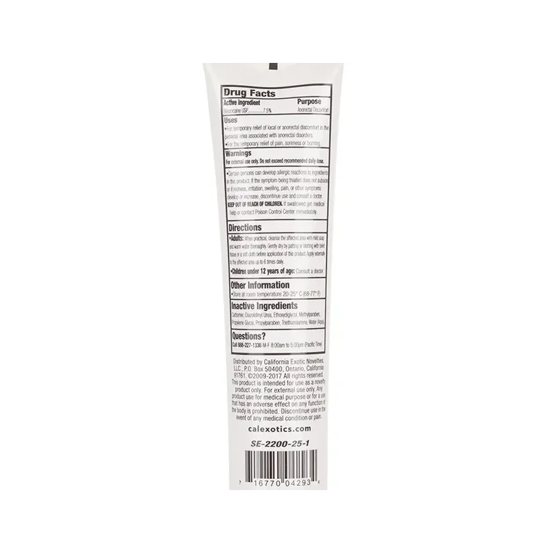 Tush Eze Desensitizing Anal Gel 1.5 oz