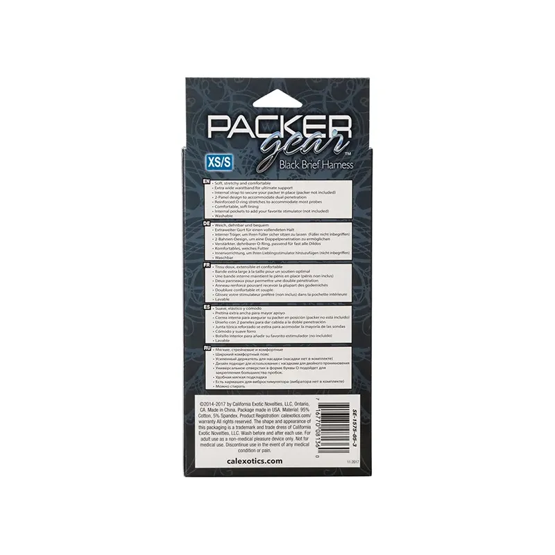 Packer Brief Harness with Internal Pocket in Black