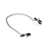 Silver Beaded Nipple Clamps with Adjustable Screw Grip