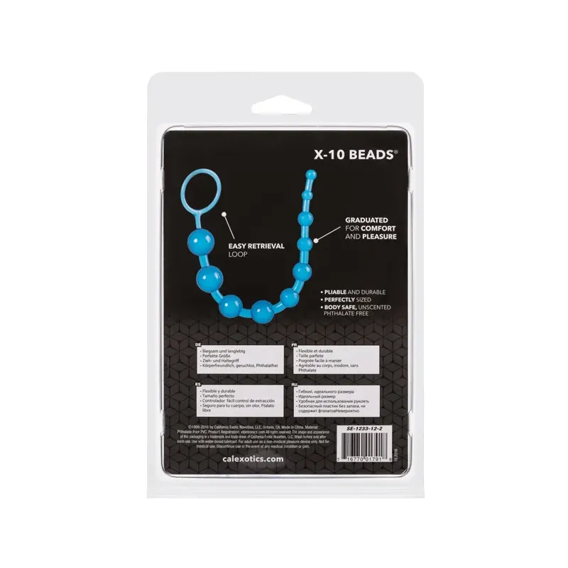 X-10 Graduated Anal Beads in Blue