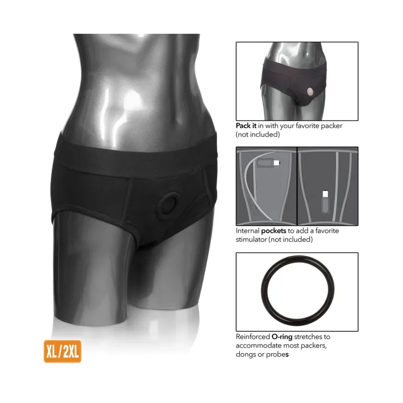 Packer Gear Brief Harness with Bullet Pocket in Black XL/2XL