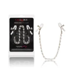 Crystal Chain Nipple Clamps with Adjustable Tension