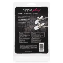 Crystal Chain Nipple Clamps with Adjustable Tension