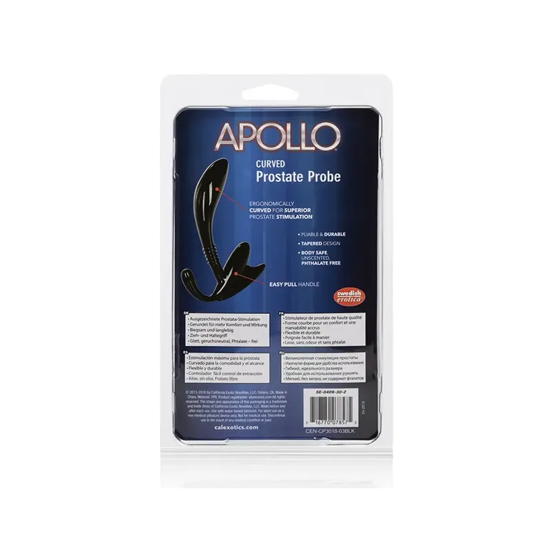 Apollo Curved Prostate Probe in Black
