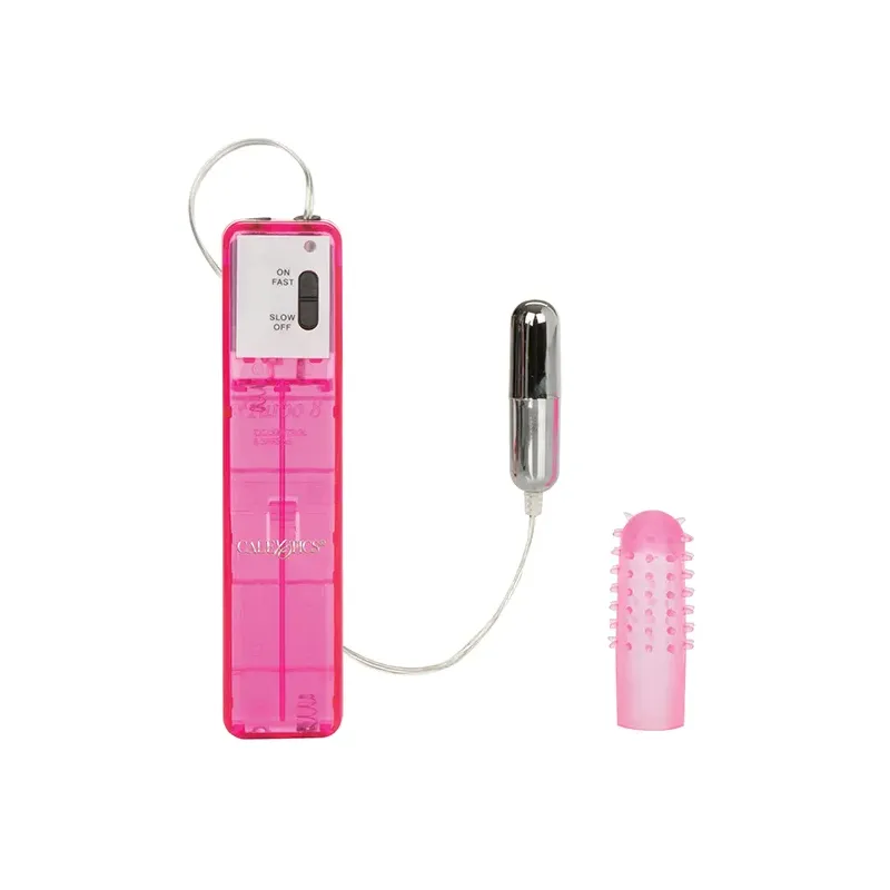 Turbo 8 Accelerator Bullet Vibrator with Tickler Sleeve