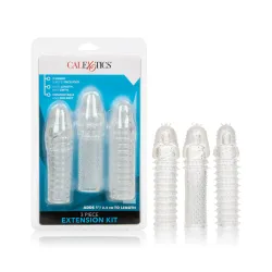 Vibrating Penis Extension Sleeve Kit in Clear