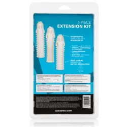 Vibrating Penis Extension Sleeve Kit in Clear