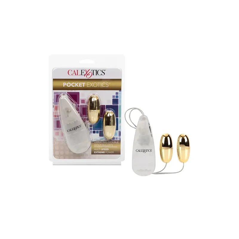 Double Bullet Vibrator with Multi-Speed Gold Finish